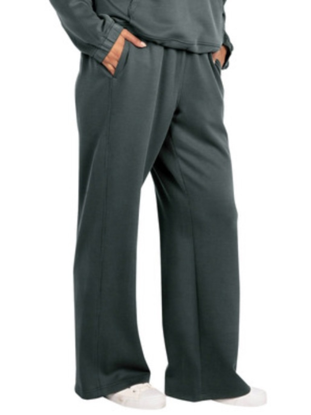Spyder Women's Ribbed Wide-Leg Pants in Dark Green